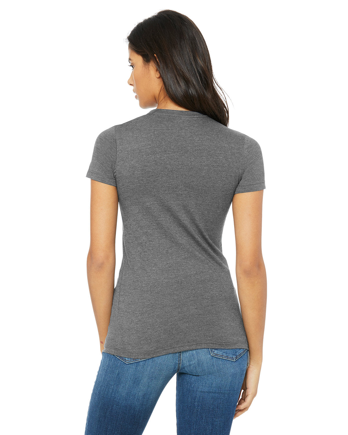 Bella + Canvas 6004 Women's Slim Fit Short Sleeve V-Neck T-Shirt - Soft Cotton Blend Tee for Casual Wear, Workout & Layering