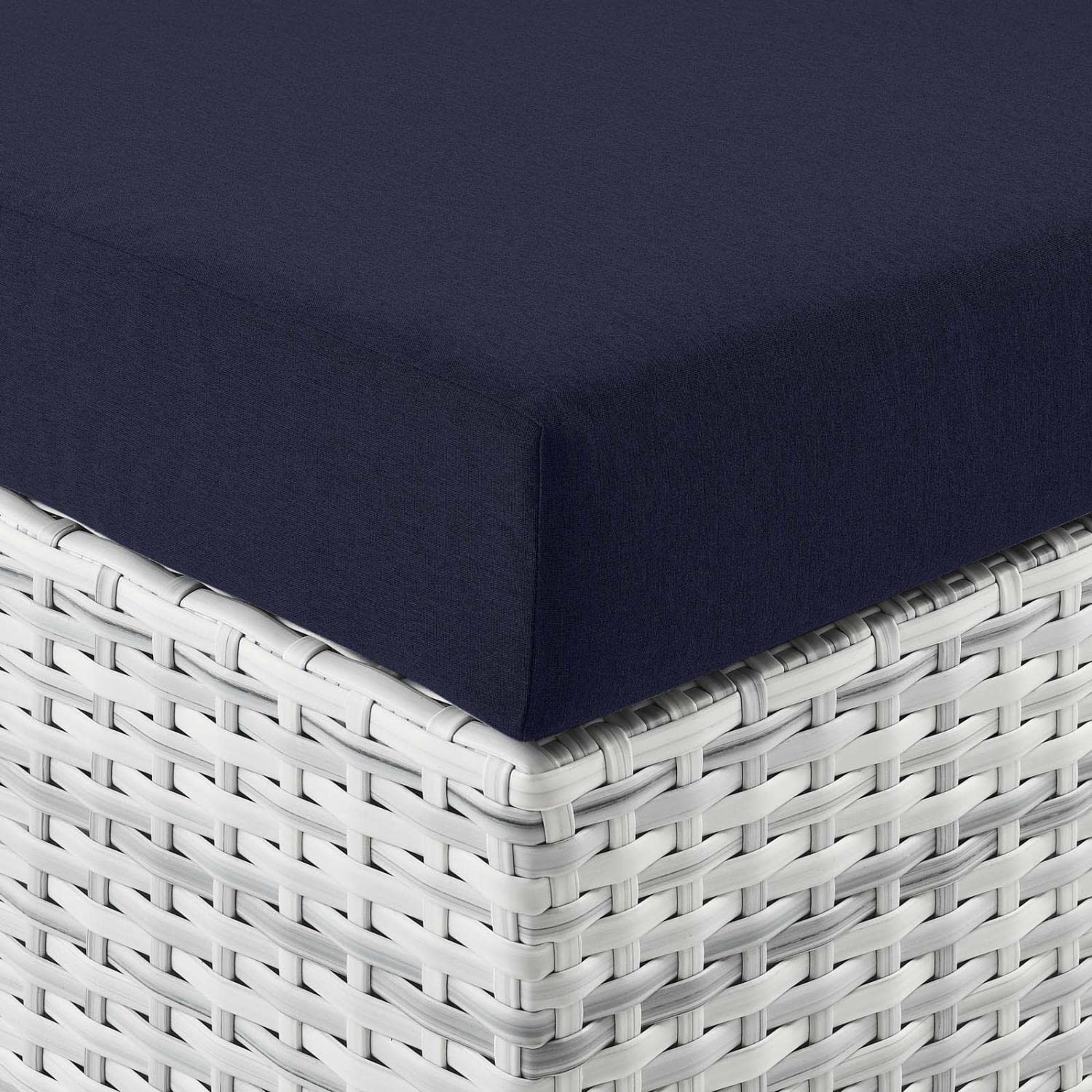 Modway EEI-4301-LGR-NAV Light Gray Navy Storage Ottoman Bench - 25