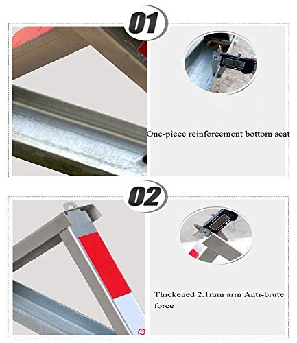Heavy Duty Stainless Steel Parking Lock - Triangular Parking Barrier for Securing Car Spaces (55 x 8 x 35cm) | Anti-Theft Bollard for Driveways, Garages & Commercial Parking Lots
