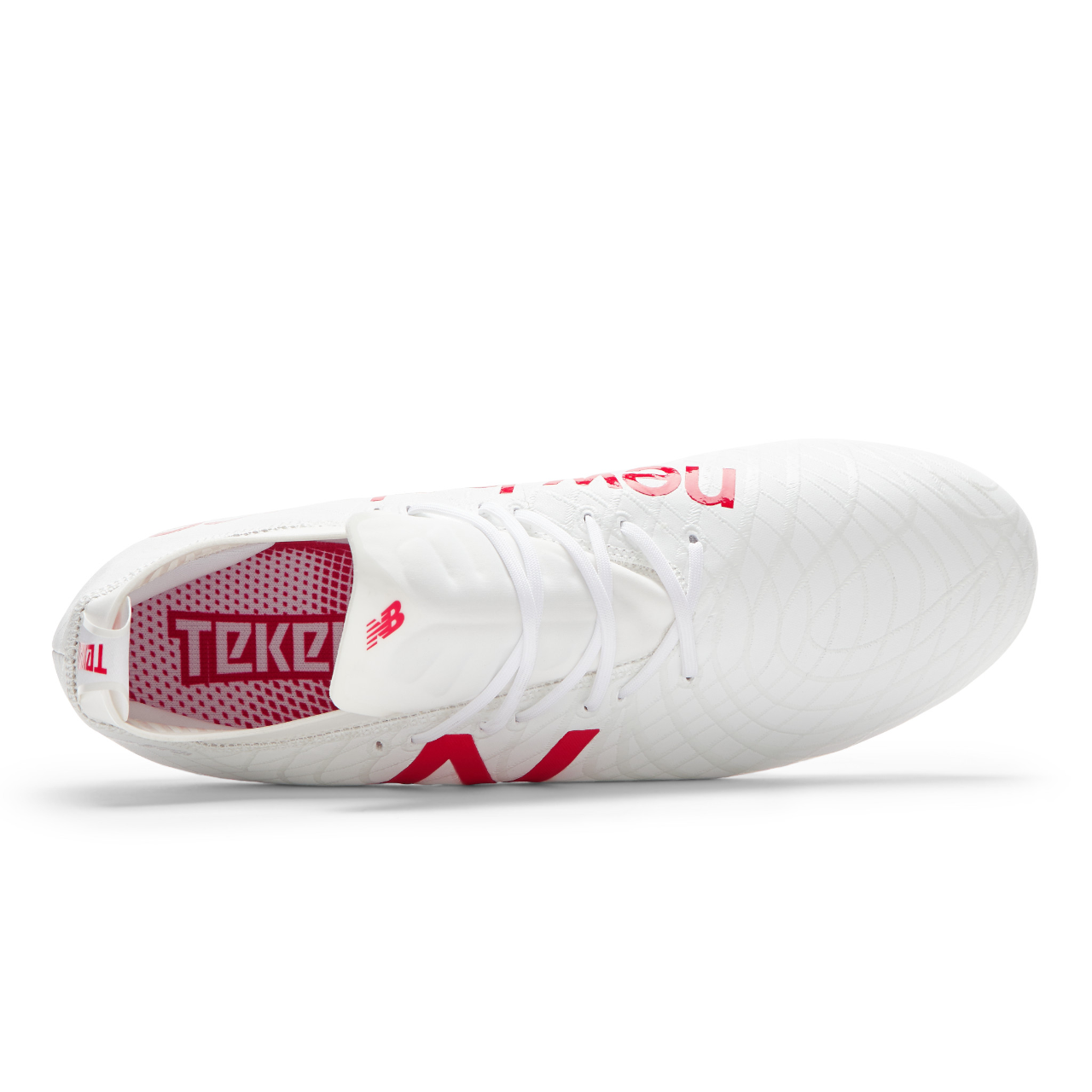 New Balance Tekela Pro FG (WIDE) Soccer Cleats for Men - White/Flame - Lightweight Football Boots for Wide Feet | Perfect for Turf Matches & Training Sessions