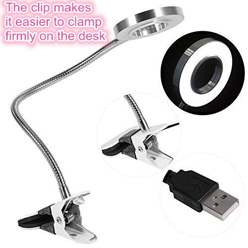 Portable LED Eyebrow & Manicure Beauty Lamp - USB Rechargeable, Flicker-Free & Radiation-Free Cold Light Therapy for Home & Salon Use