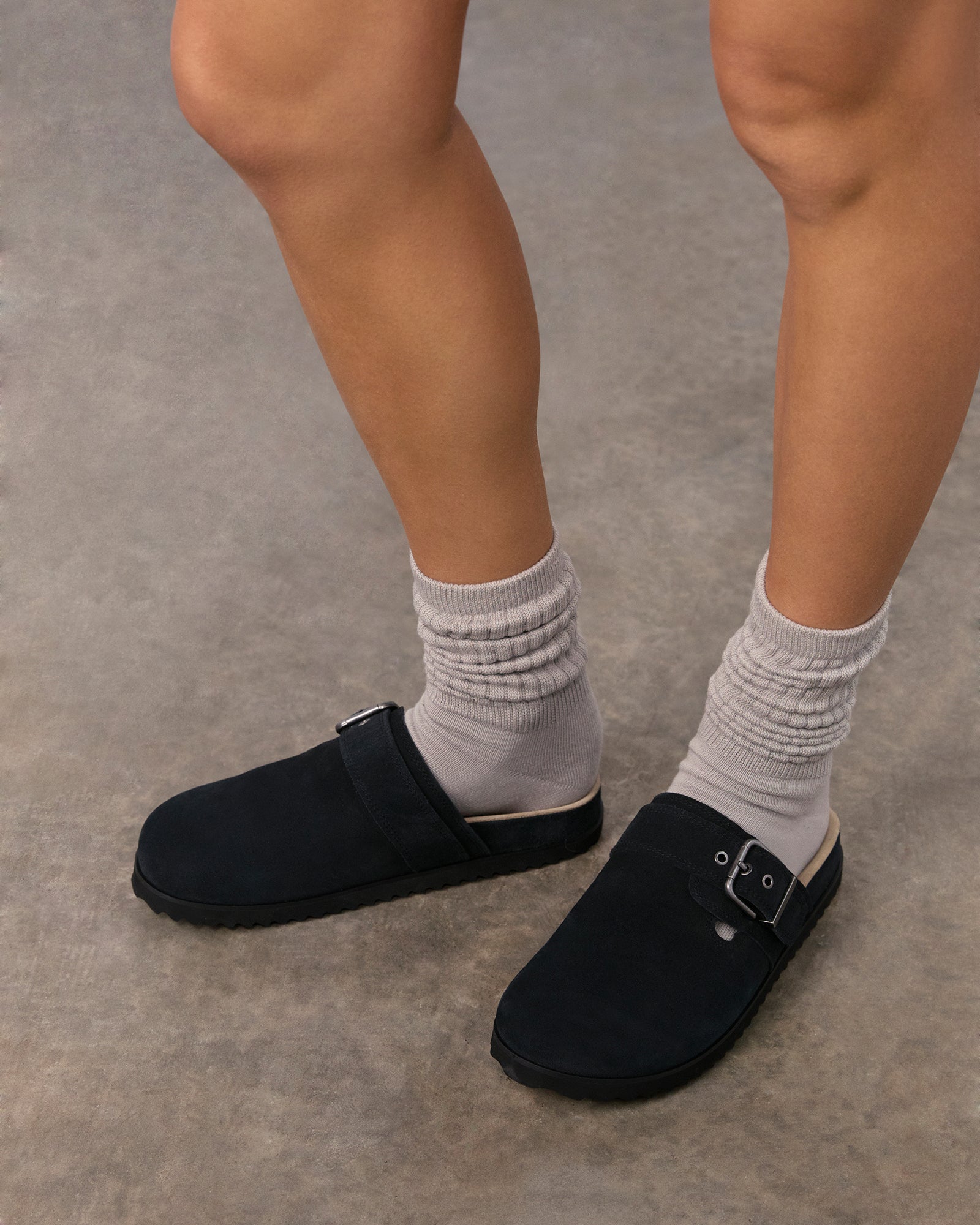 JUNO Casual Flats - Washed Black Suede Women's Shoes | Comfortable & Stylish for Everyday Wear, Office & Travel