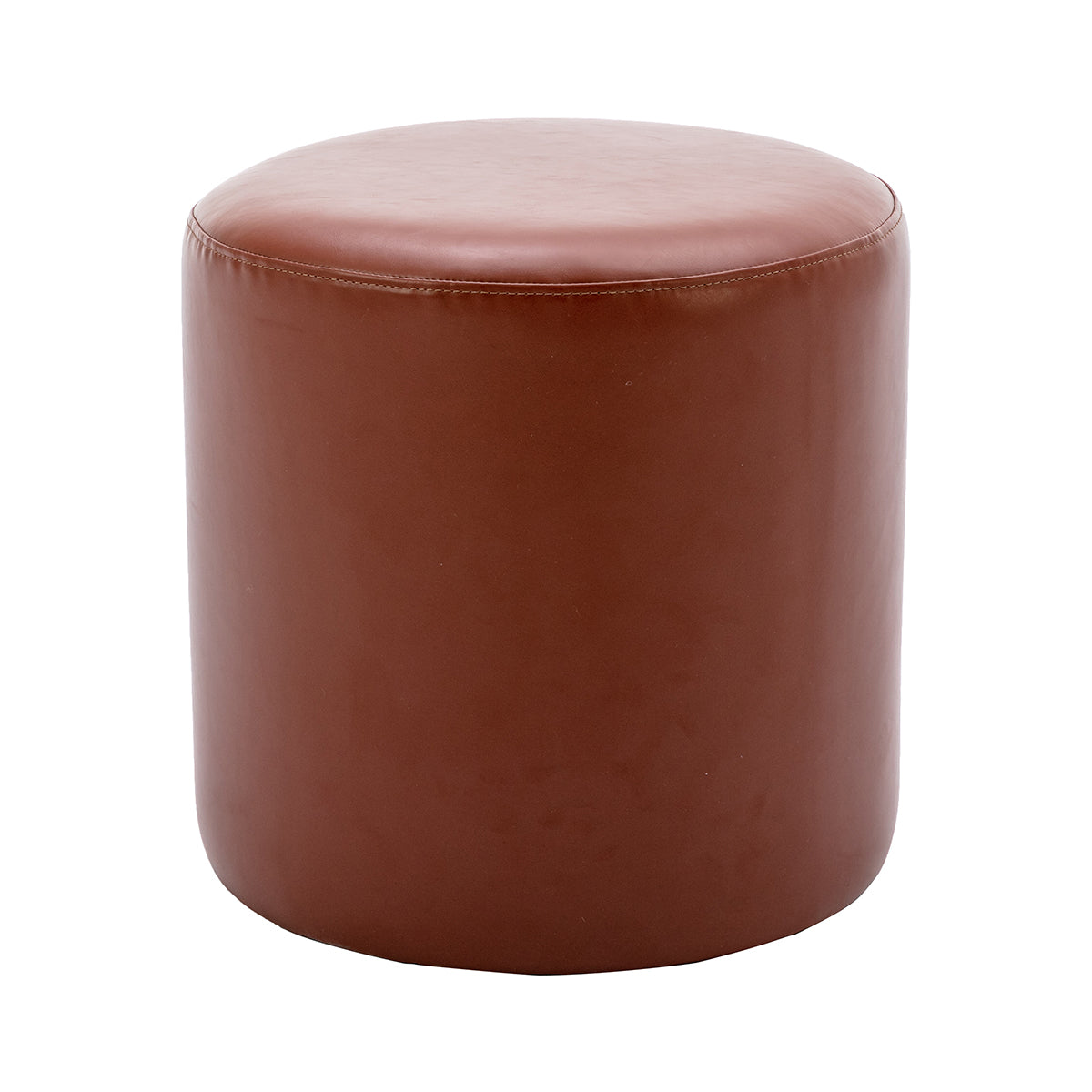 Juliette Leatherette Ottoman Footrest Stool - 16 Inch Round Storage Pouf for Living Room, Bedroom & Office - Extra Seat with Hidden Storage Compartment