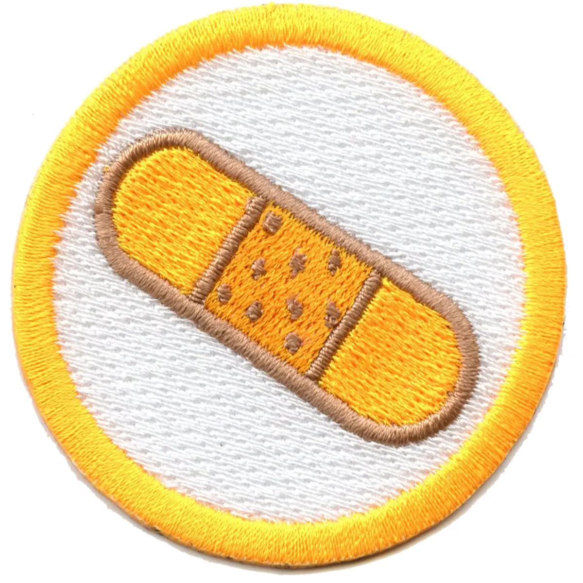 First Aid Badge Patch - Iron On Embroidered Bandage Wilderness Scout Sash - Perfect for Outdoor Adventures, Camping & Emergency Preparedness