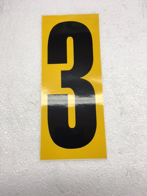 Black Number Stickers with Yellow Background - Perfect for Organizing, Labeling, and DIY Projects