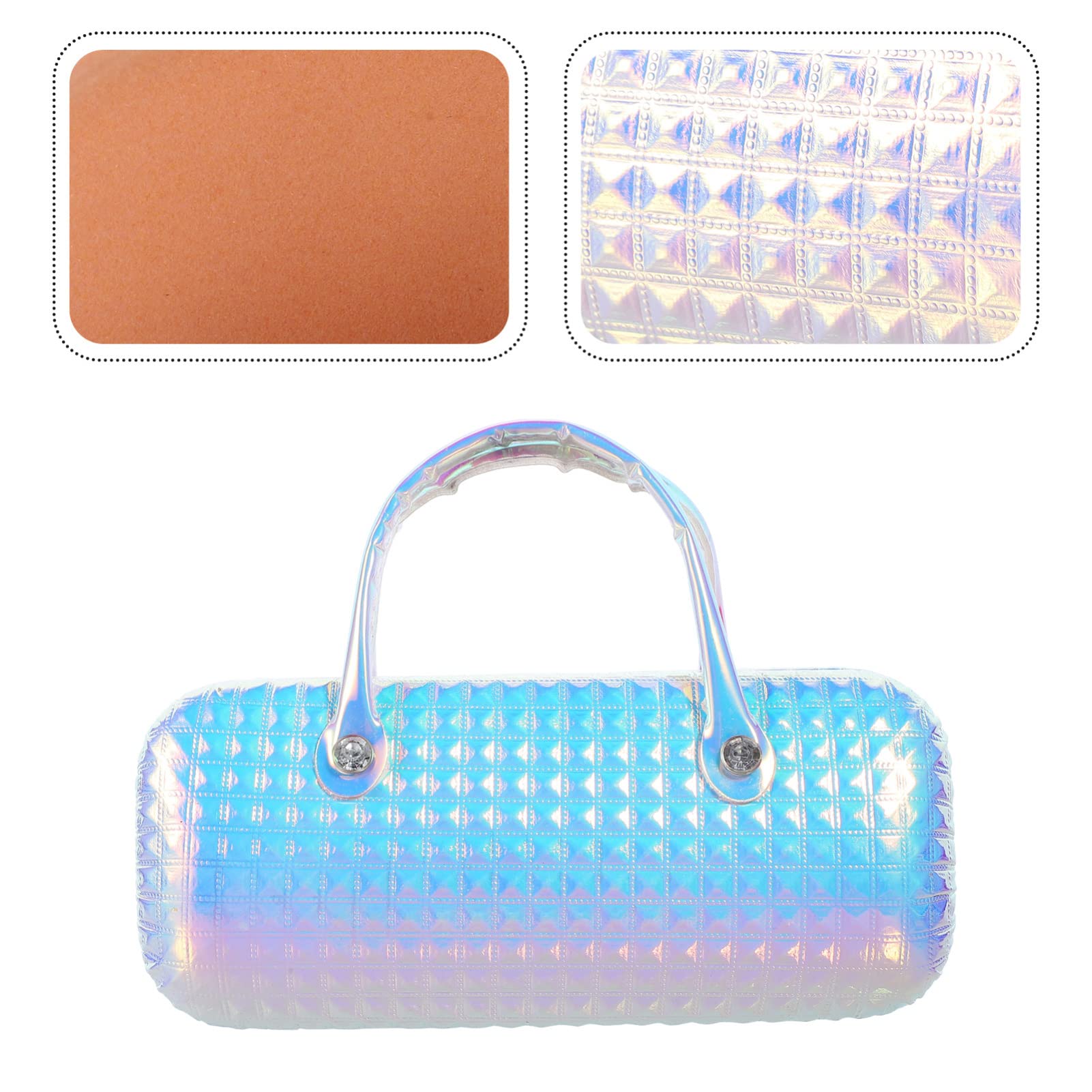**Kids Glasses Case - PU Leather Hard Shell Eyewear Holder with Handle for Girls & Boys - Perfect for School, Travel, and Daily Storage**