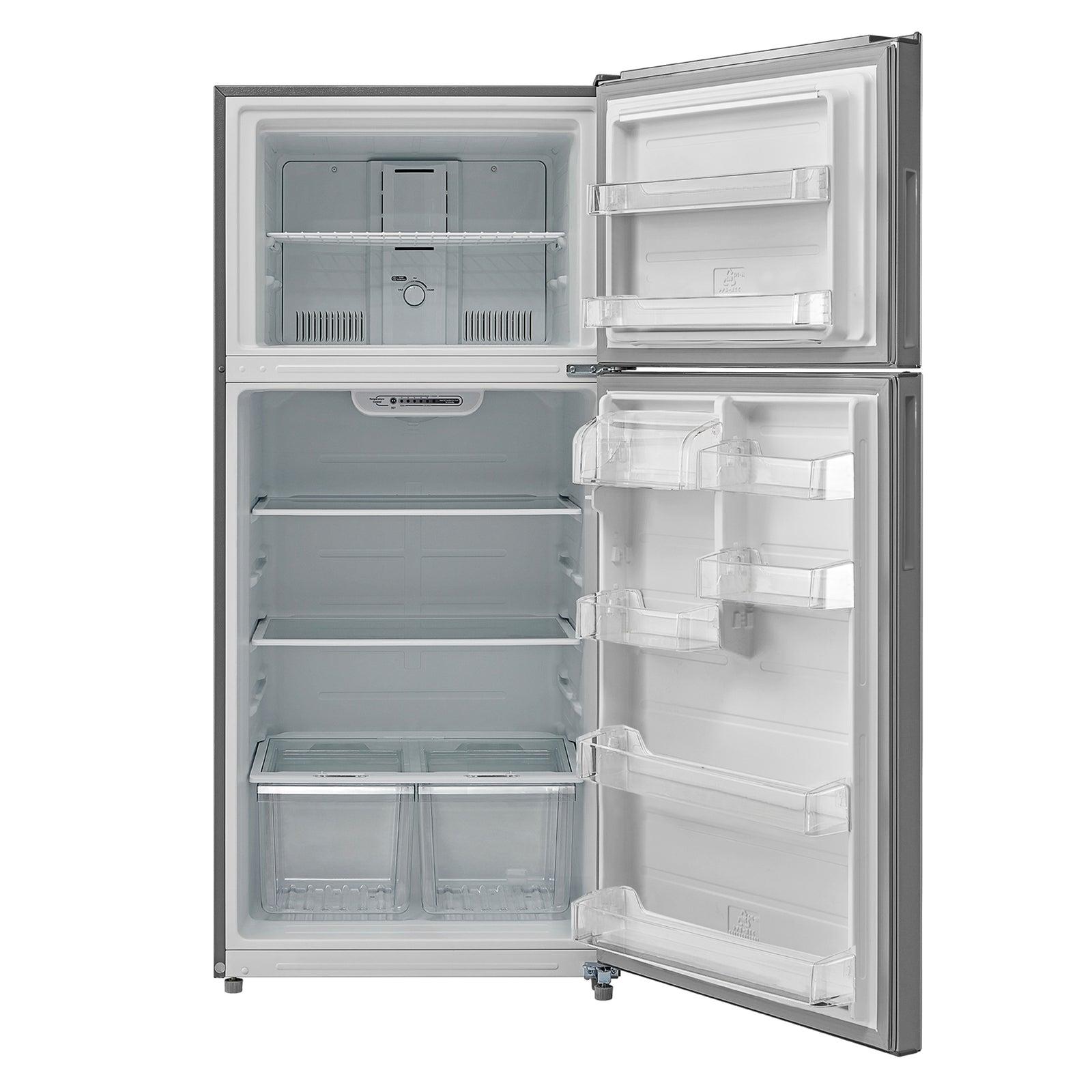 Avanti FF18D0W4 18.0 Cu. Ft. Frost Free Apartment Size Refrigerator in White - Compact & Energy Efficient for Small Spaces, Dorms, Studios & Tiny Homes