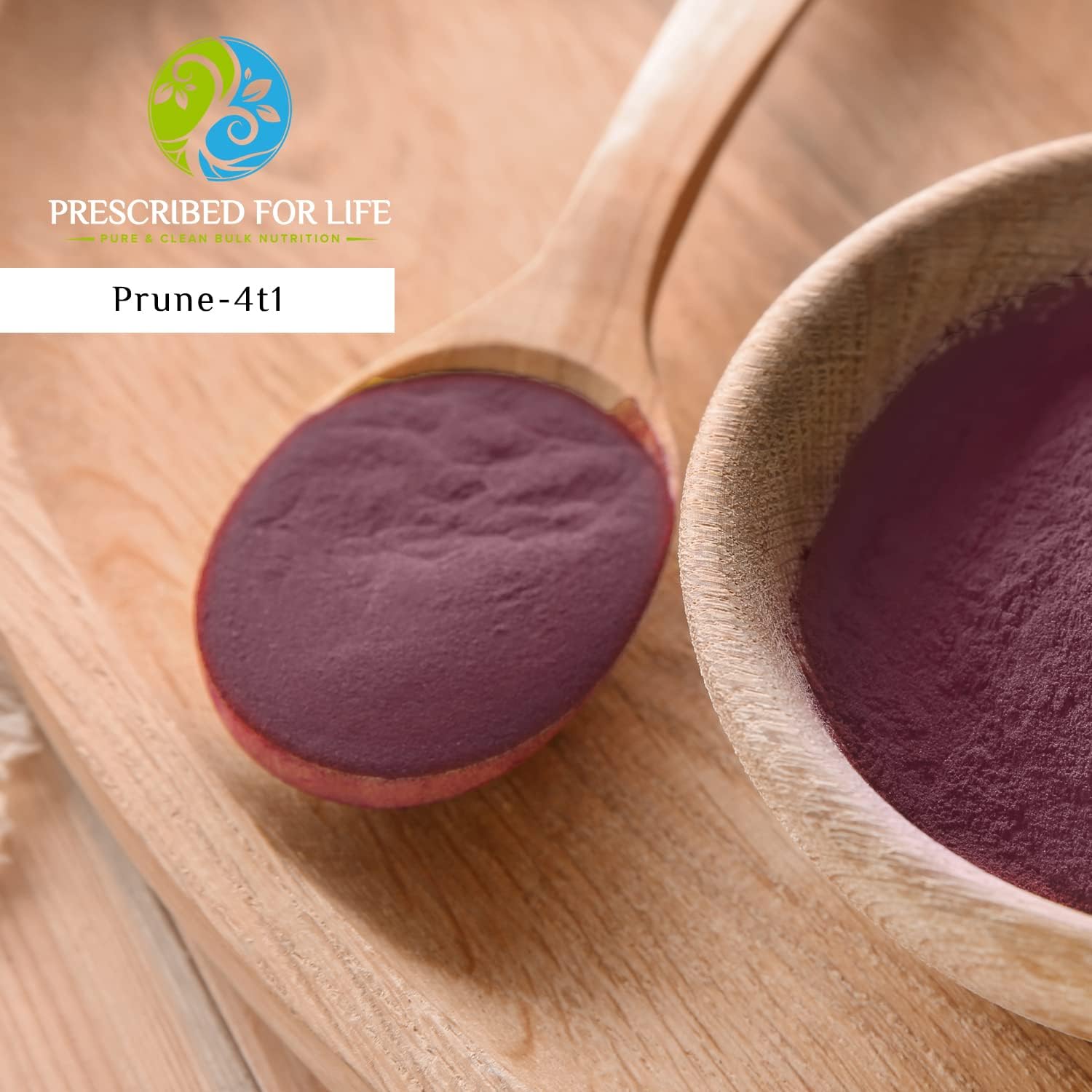Prescribed For Life 4:1 Prune Powder - Dried Plum Superfood Supplement with Vitamins, Antioxidants & High Fiber - Great for Smoothies, Baking & Capsule Filling (2kg / 4.4lb) - Perfect for Digestive Health, Weight Management & Natural Energy Boost