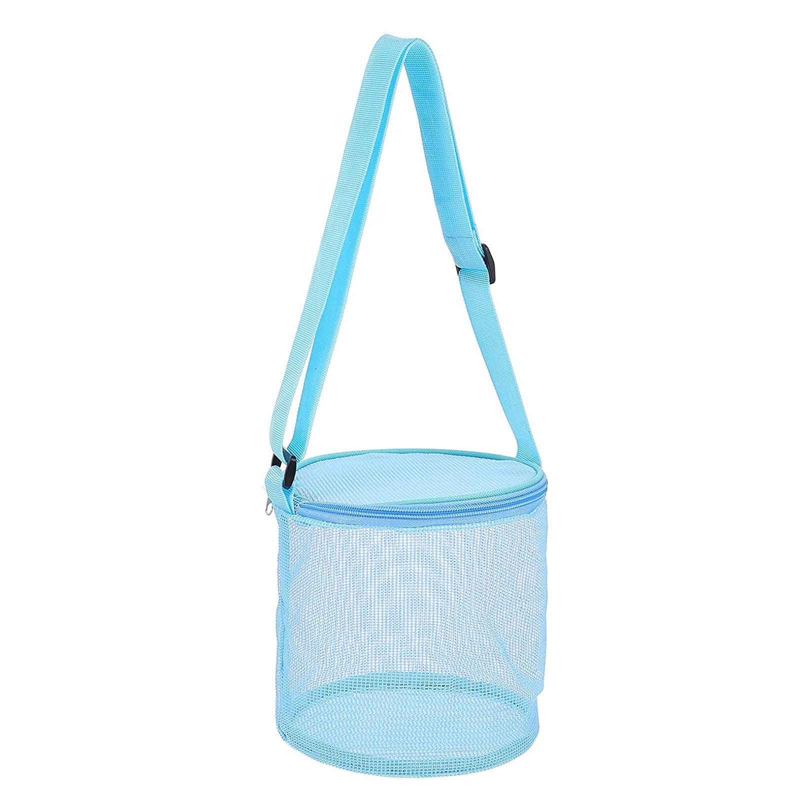 Adjustable Mesh Beach Bag for Kids - Breathable Shell Design with Carrying Straps, Travel Size Toiletries Organizer (Blue, One Size) - Perfect for Family Vacations, Pool Days & Summer Adventures