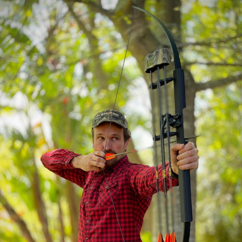 Compact Scout Takedown Survival Bow - Lightweight Hunting Bow for Outdoor Adventures, Camping & Emergency Preparedness | Perfect for Backpacking, Bushcraft & Survival Training