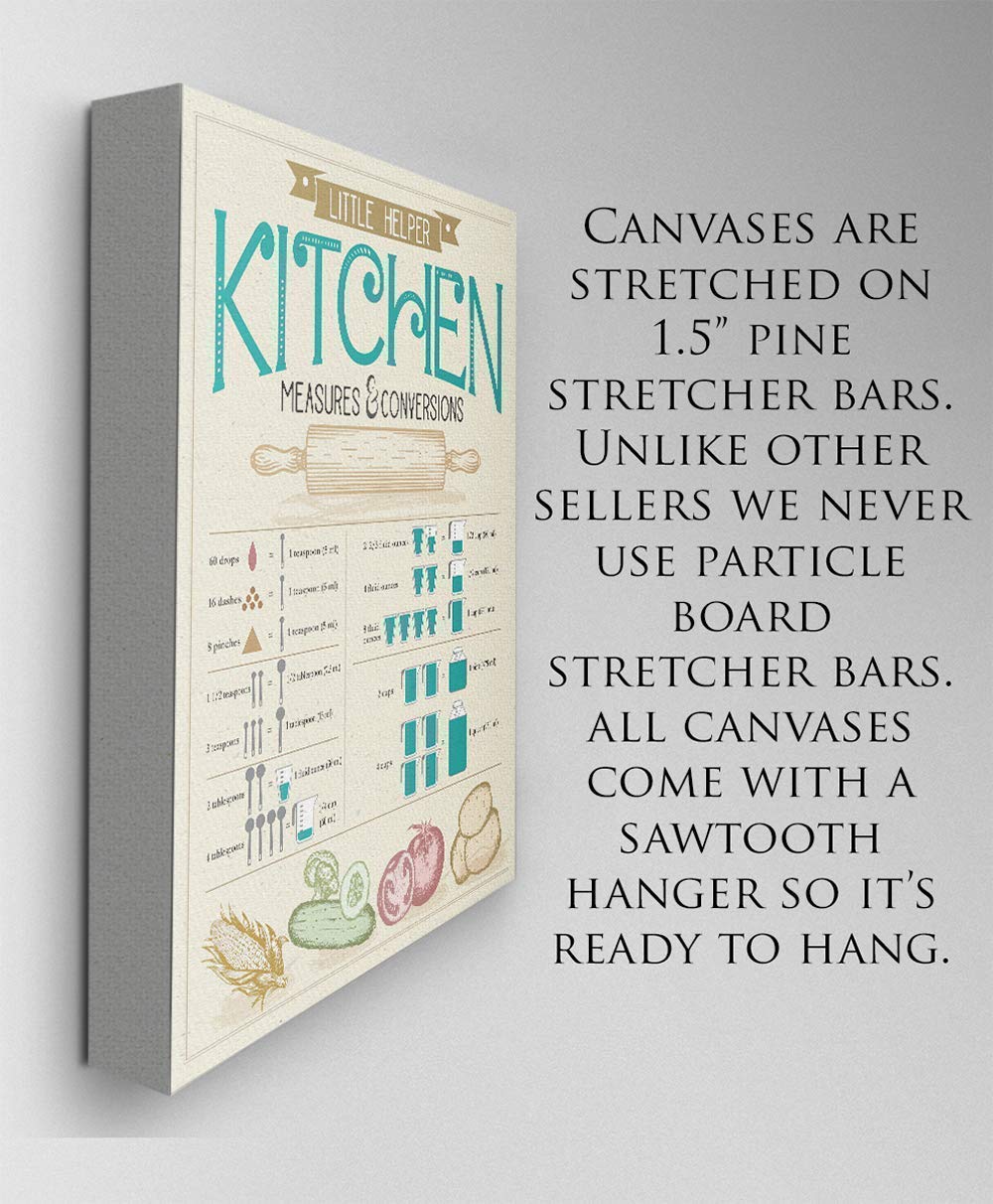 Kitchen Measurement Conversion Chart Wall Art - 16x20 Inches Unframed Print | Cooking & Baking Guide Poster | Unique Kitchen Decor for Home Chefs | Perfect Gift for Cooks & Bakers | Ideal for Kitchens, Restaurants & Culinary Schools