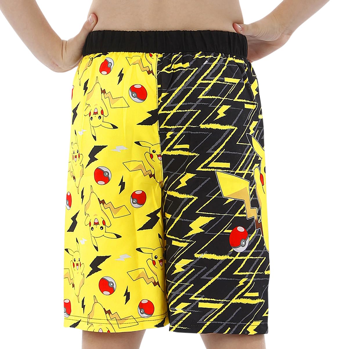 Pokemon Swim Shorts for Boys - Pikachu & Pokeball Design Quick Dry Swim Trunks | Sizes 4-10 | Perfect for Pool, Beach & Summer Water Activities