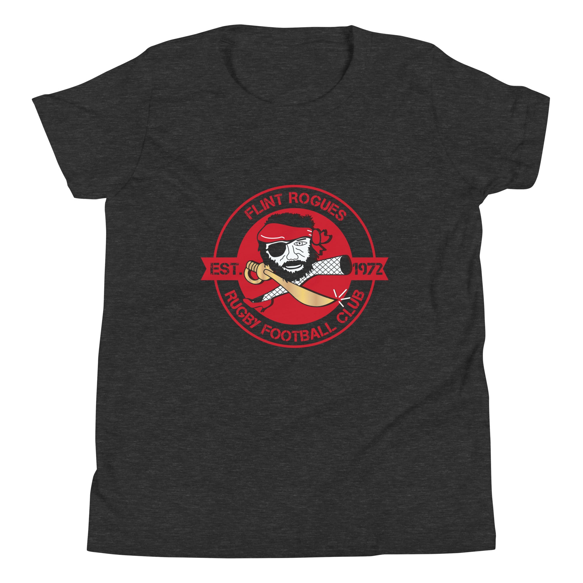 Flint Rogues RFC Youth Social Tee - Comfortable Cotton T-Shirt for Kids & Teens - Perfect for School, Sports & Casual Wear