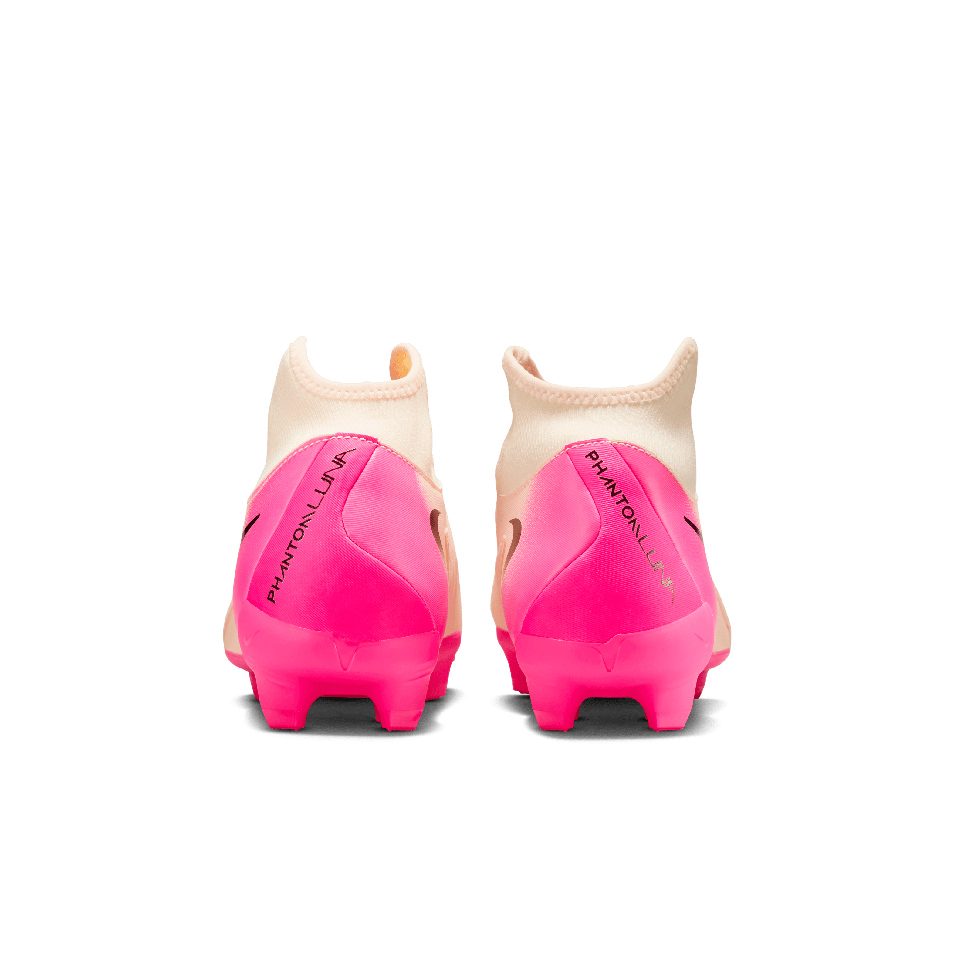 Nike Phantom Luna 2 Academy FG/MG Soccer Cleats for Women & Men - Crimson Tint/Black/Pink Blast - Firm Ground & Multi-Ground Football Boots - Perfect for Training, Matches & Outdoor Sports