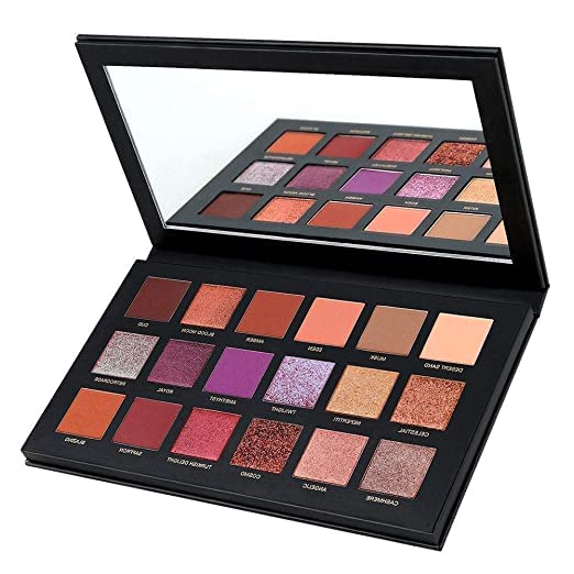 ENIVO Rose Gold Eyeshadow Palette - 18 Highly Pigmented Shades with Metallic Finish | Long Lasting Makeup for Party, Wedding & Night Out Looks