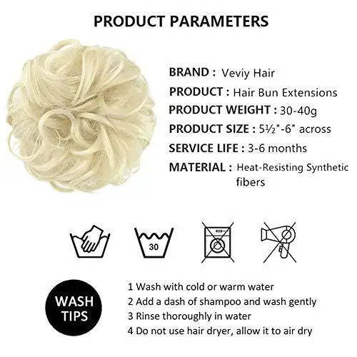 Donut Chignon Hair Bun Hairpiece - Seamless Hair Donut for Perfect Buns & Updos - Great for Weddings, Prom, and Everyday Hairstyles