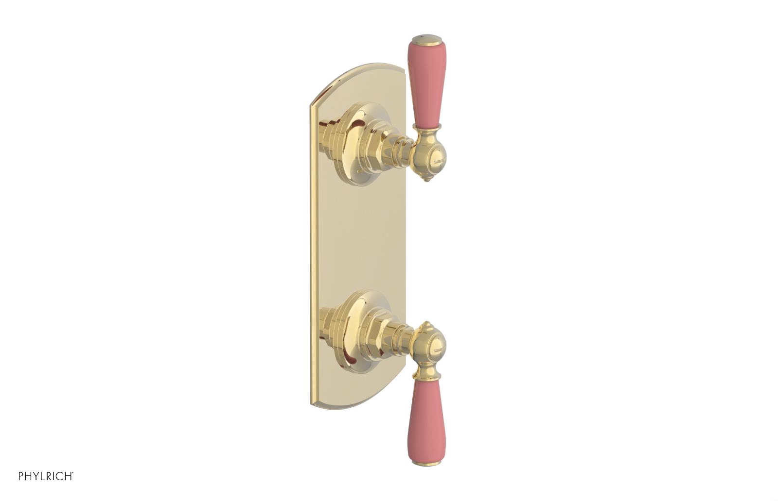 Jamestown Thermostatic Shower Valve with Volume Control & Diverter - Pink Accented Bathroom Fixture for Modern Home Renovation