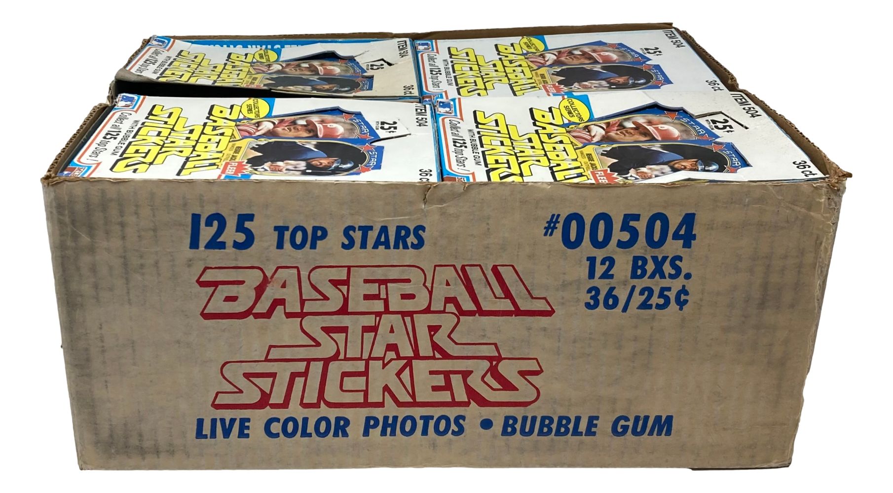 1981 Fleer Star Stickers Baseball Cards - Unsealed 36 Pack (12 Box Case) - Vintage Collectibles for Sports Memorabilia & Trading Card Enthusiasts