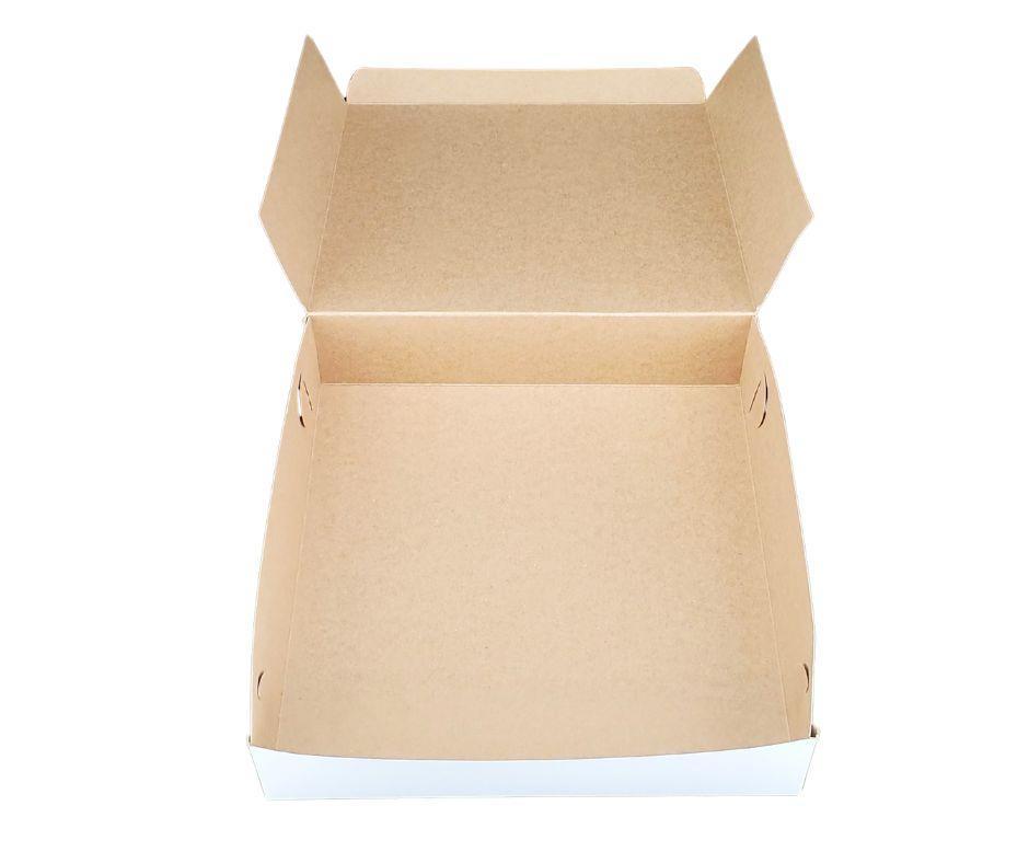 EB White Cake Boxes 10x10x2.5 Inch - Premium Bakery Packaging for Cupcakes, Pastries & Desserts - Perfect for Weddings, Birthdays & Special Events
