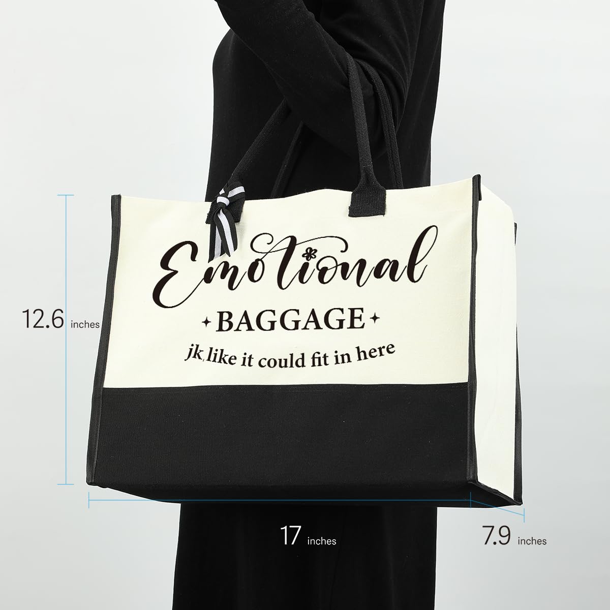 Waterproof Canvas Tote Bag for Women - Funny Beach Bag Gift for Girl, Dancer Lover - Perfect for Birthday, Travel & Shopping