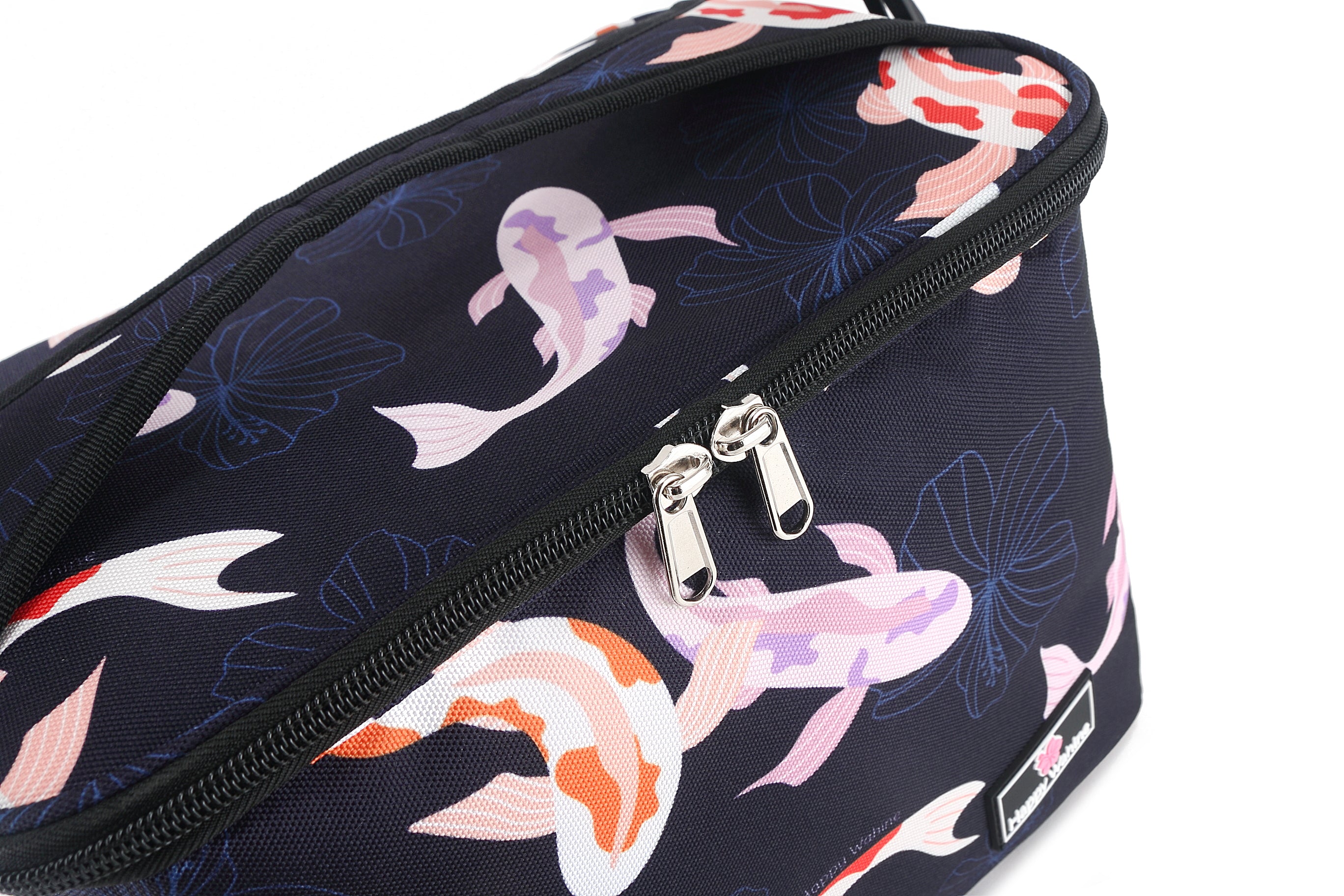 Premium Insulated Cooler Tote Bag - Medium Size, Stylish Koi Navy Design - Perfect for Beach Picnics, Camping Trips & Outdoor Adventures