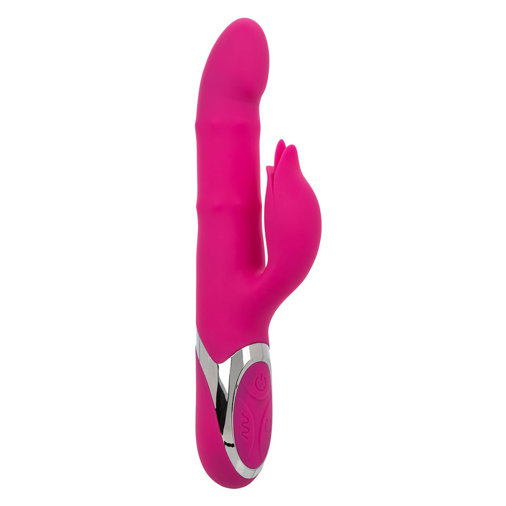 Enchanted Embrace Thrusting Rabbit Vibrator with Rolling Beads - Powerful Dual Stimulation for Women - Perfect for Solo Play & Couples Intimacy