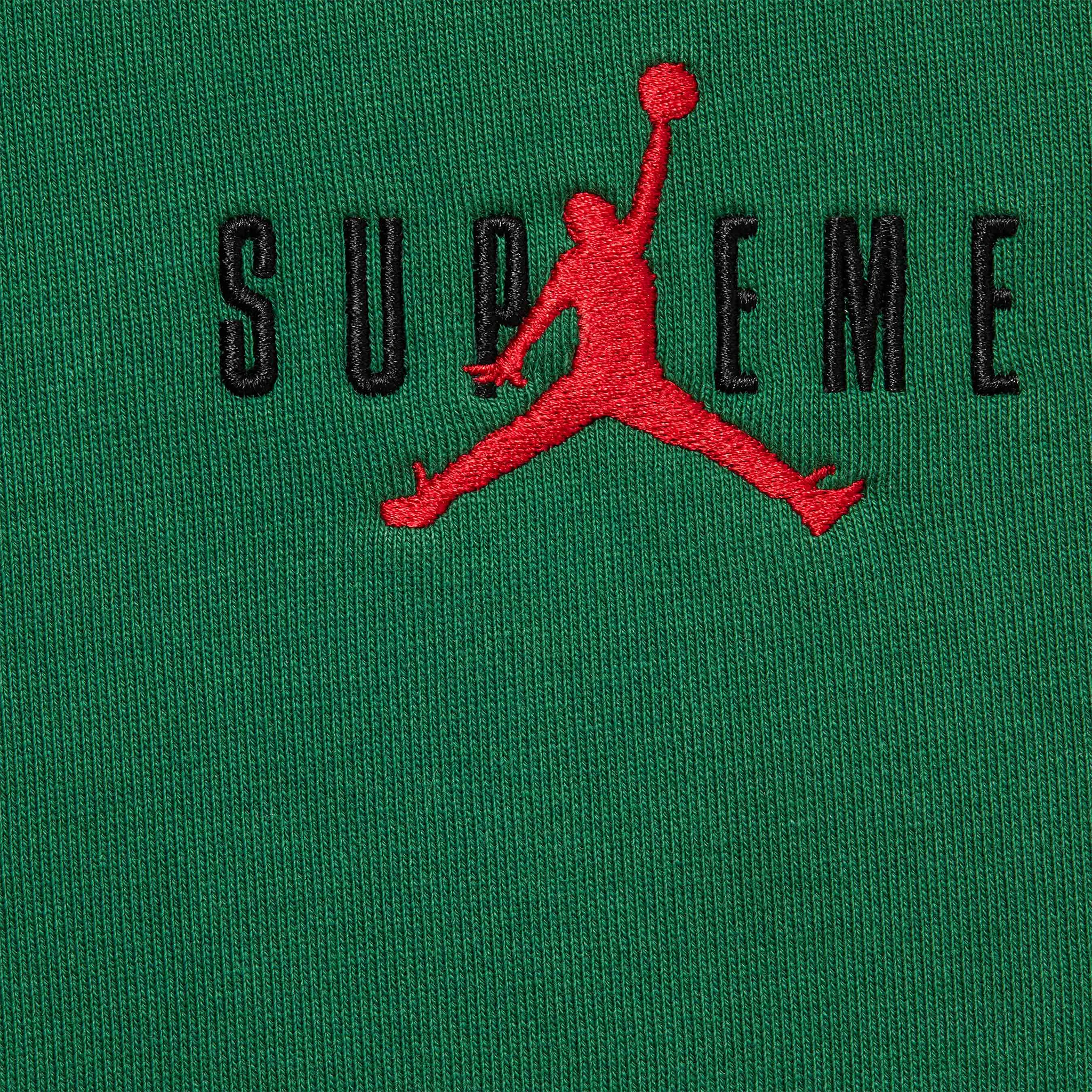 Supreme x Jordan Green Hoodie Men's Streetwear Fashion (FW24) - Perfect for Urban Street Style & Casual Wear
