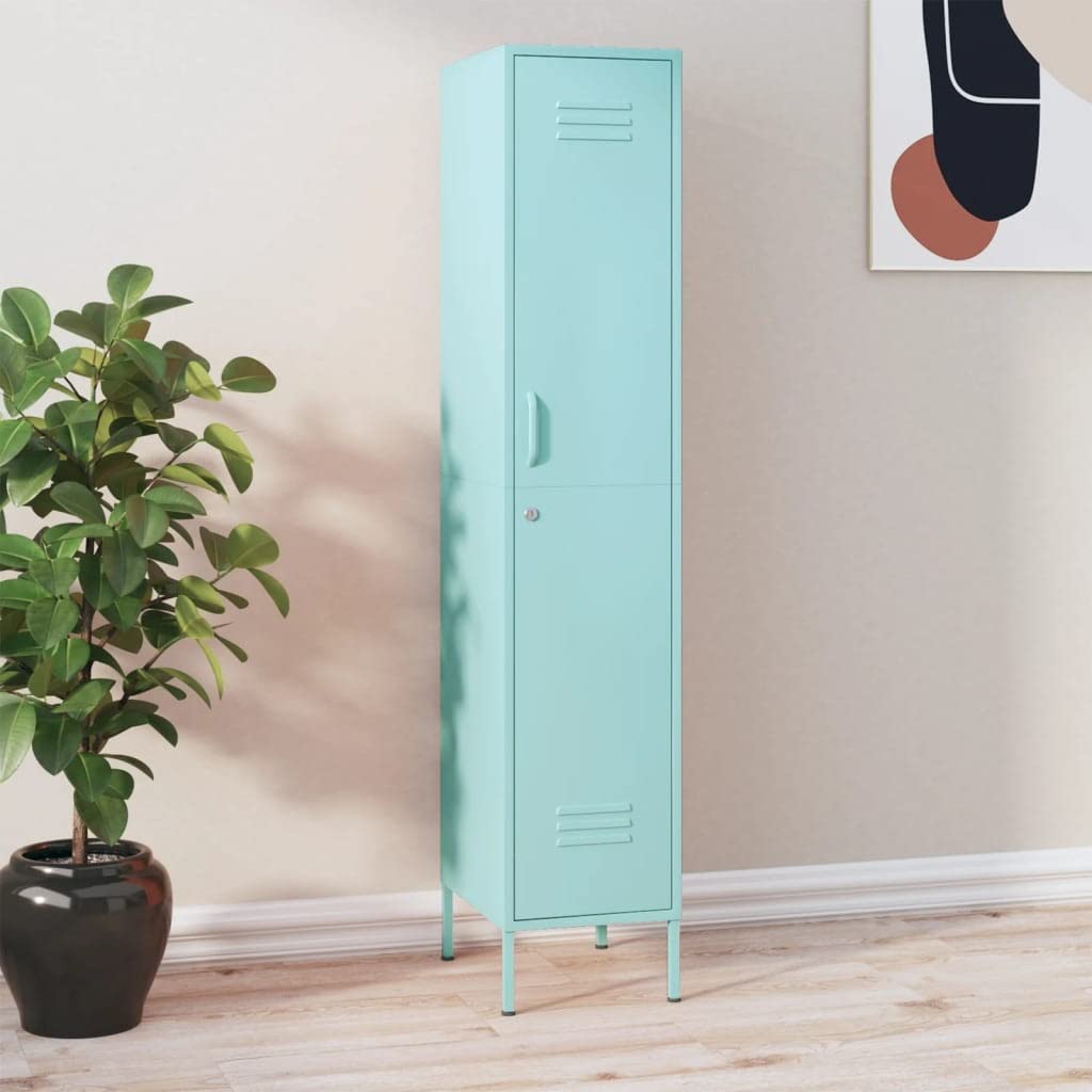 Metal Storage Cabinet with Lockable Doors - 13.8
