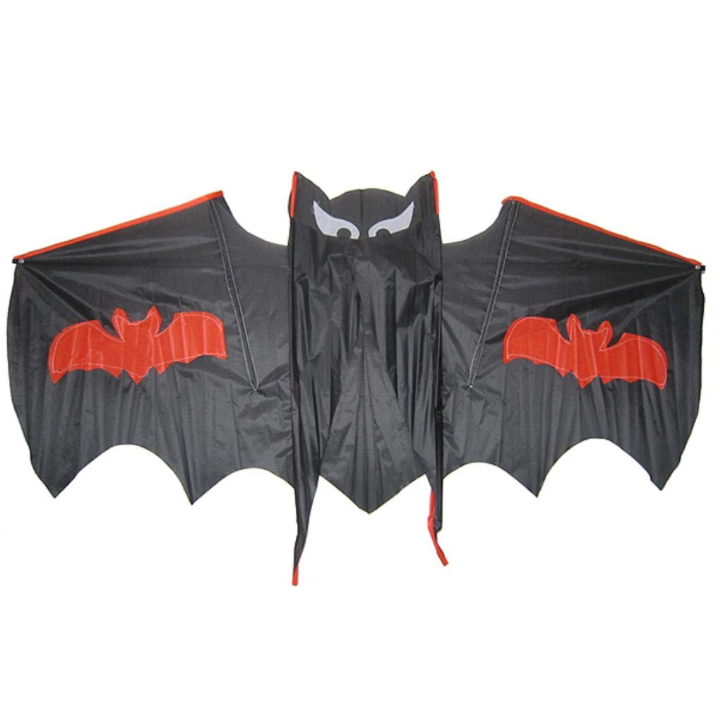 Black Bat Flying Kite - Outdoor Kids Toy for Backyard Fun, Park Play & Beach Activities | Durable Nylon Kite for Children's Birthday Gift & Family Entertainment