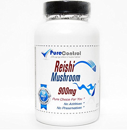 PureControl Supplements Reishi Mushroom 900mg - 200 Capsules of Pure Organic Mushroom Extract for Immune Support & Stress Relief | Daily Wellness Supplement for Men & Women