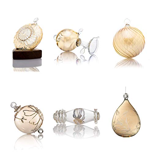 Ornamenta Store Glass Christmas Ornaments Set - 12 Pack Decorative Xmas Ball Baubles with Golden Trim for Tree Decorating, Holiday Parties, Halloween, Birthday & New Year Celebrations | Elegant Festive Decor for Home, Office & Gift Giving