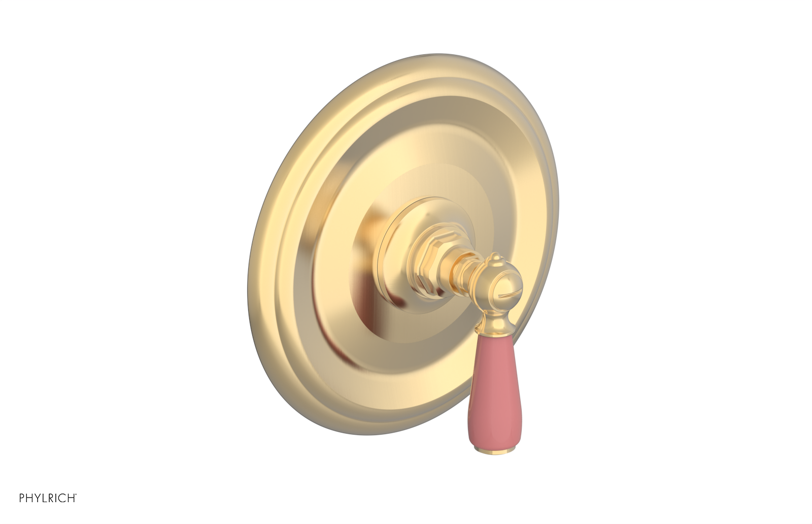 Jamestown Pressure Balance Shower Plate & Handle Trim with Pink Accents - 4
