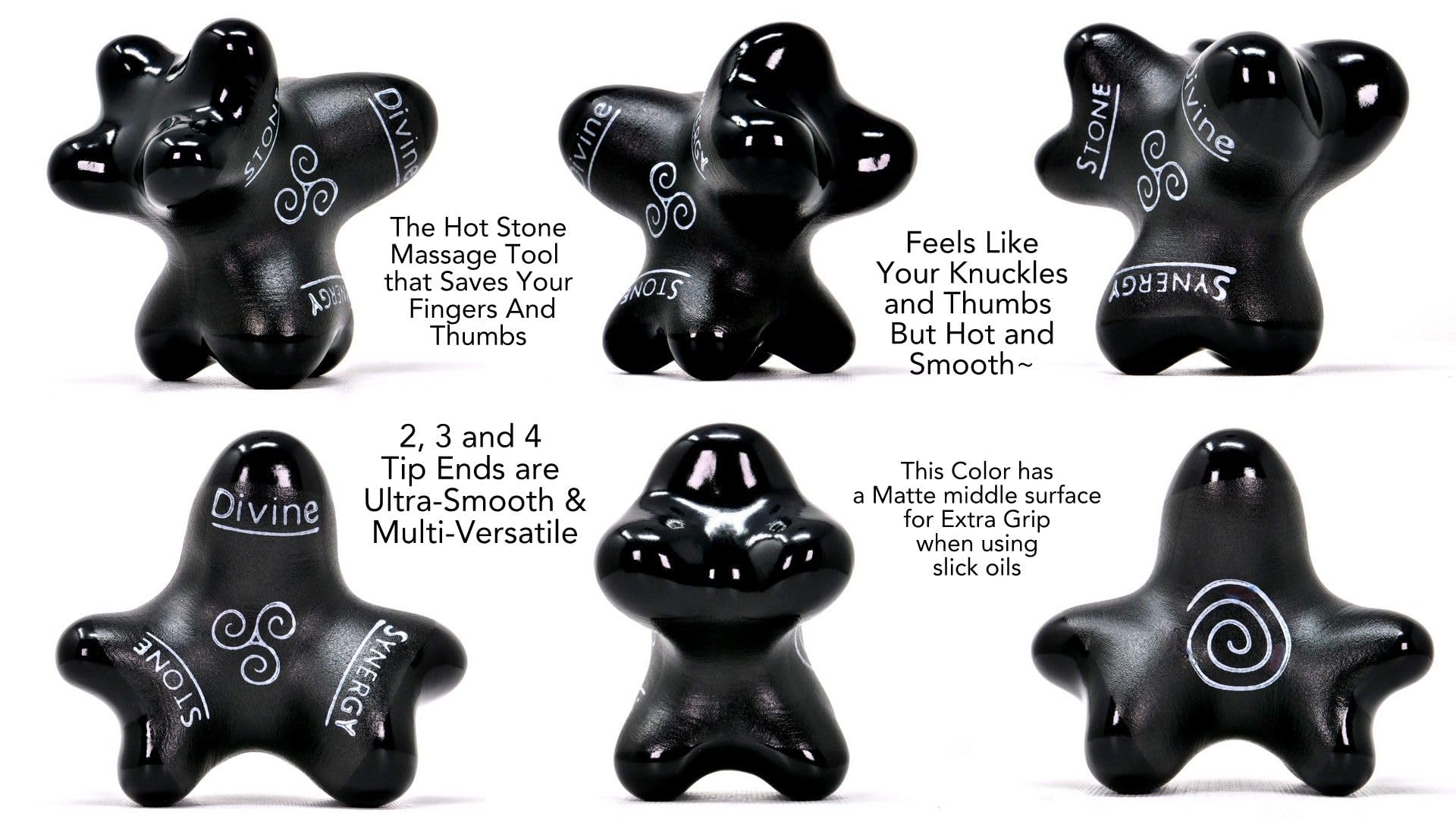 Premium Basalt Black Hot Stone Massage Set of 2 - Professional Therapeutic Tools for Deep Muscle Relaxation & Pain Relief - Includes Free YouTube Training Videos - Perfect for Spa, Home Use & Professional Therapists