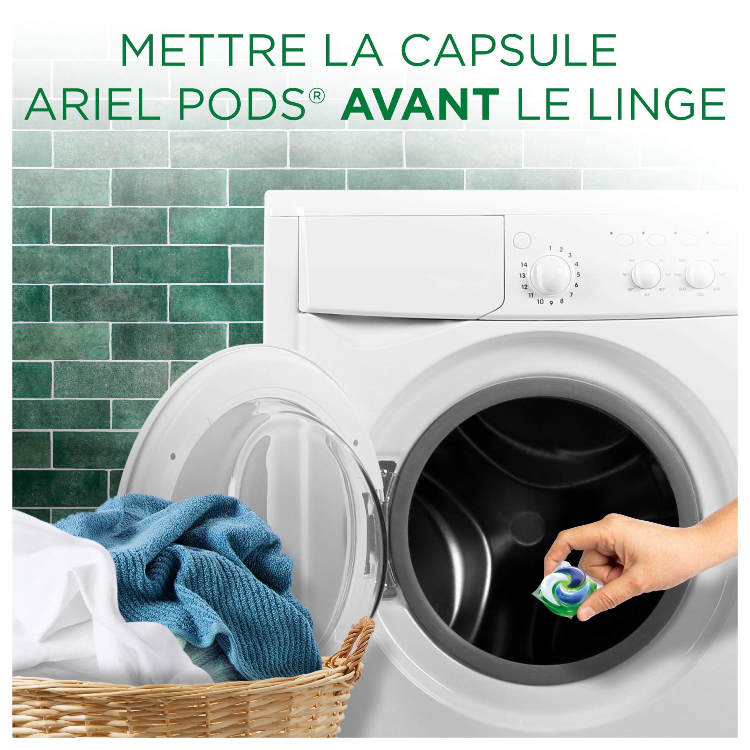 Ariel 3-in-1 Laundry Detergent Pods, 65 Count, Alpine Fresh Scent, Fast Dissolving, Works in Cold & Short Cycles - Perfect for Travel, Apartments & Quick Loads