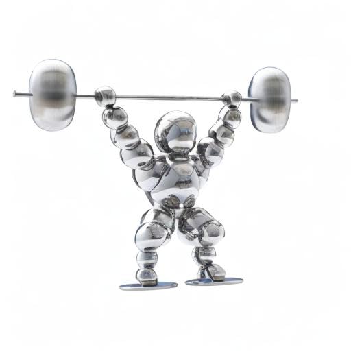 Silver Weightlifting Sculpture - Modern Home Gym Decor, Motivational Figurine for Men's Room & Office Desk | Unique Sports Fan Gift for Bodybuilders & Fitness Enthusiasts | Perfect for Workout Spaces, Man Caves & Office Inspiration