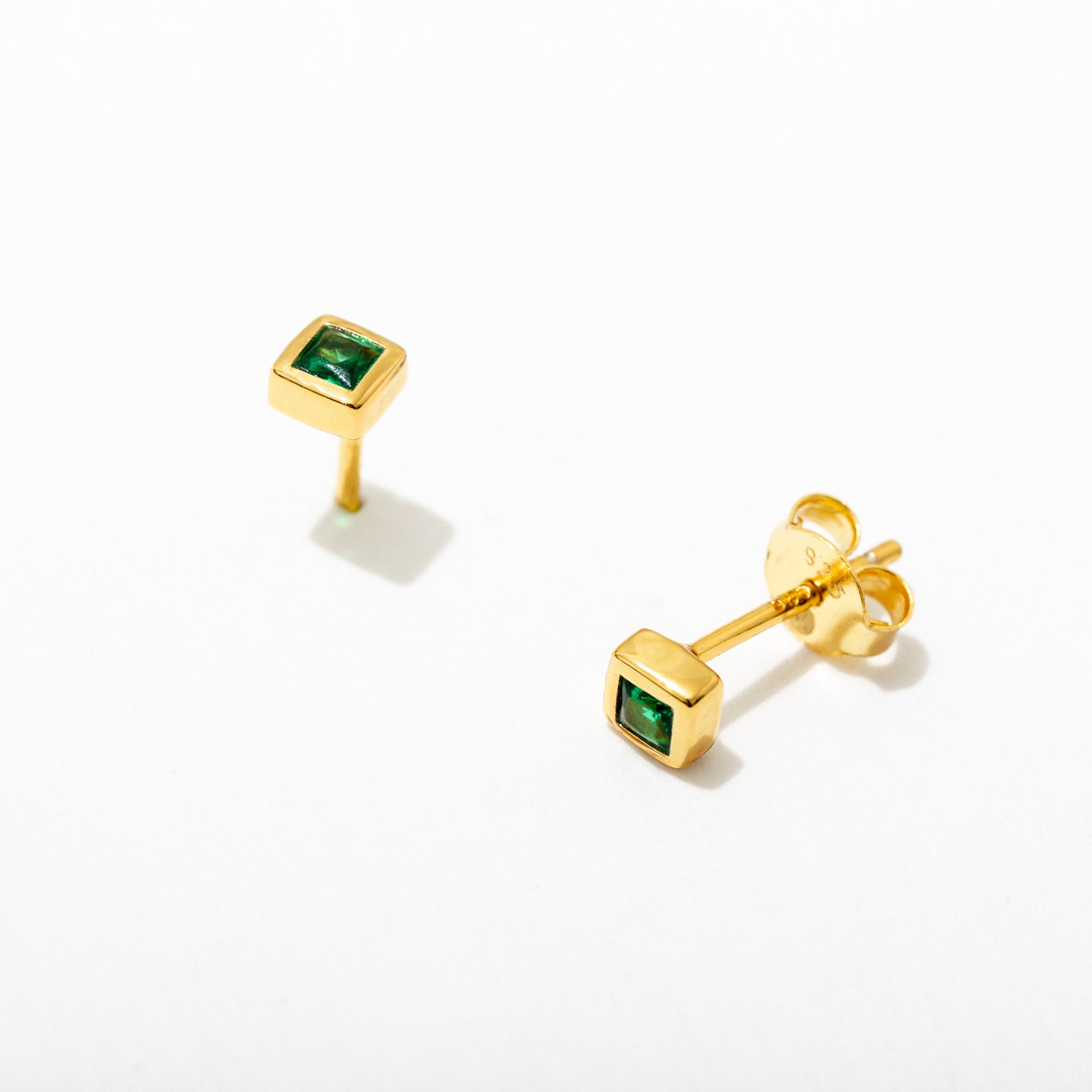 Square Bezel Stud Earrings for Women - Minimalist Cubic Zirconia CZ Studs - Hypoallergenic Stainless Steel Jewelry - Perfect for Everyday Wear, Work & Special Occasions