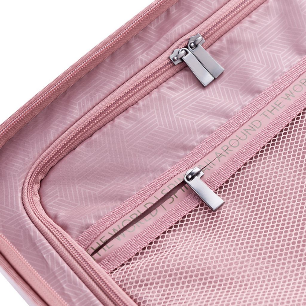 55cm Lightweight Carry-On Suitcase with 360° Spinner Wheels - Pink | Perfect for Air Travel, Weekend Getaways & Business Trips