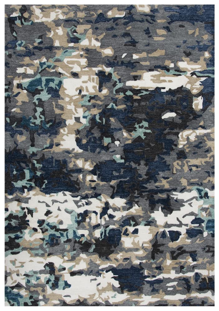 Gatney Rugs MET103 Gray & Multi Shaded Splattered Design 7'6