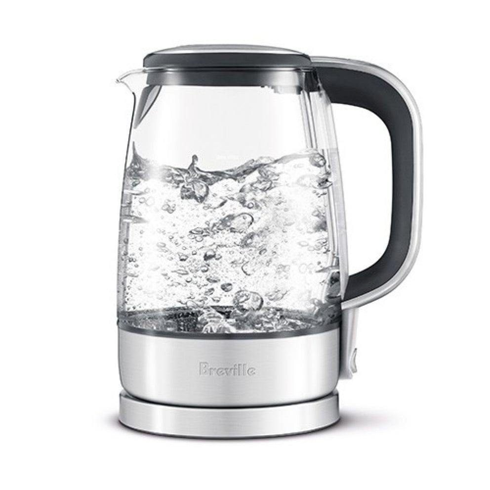 Breville Crystal Clear Glass Electric Water Kettle - Fast Boiling, 1.7L Capacity, Cordless Pouring - Perfect for Tea, Coffee & Home Kitchen Use