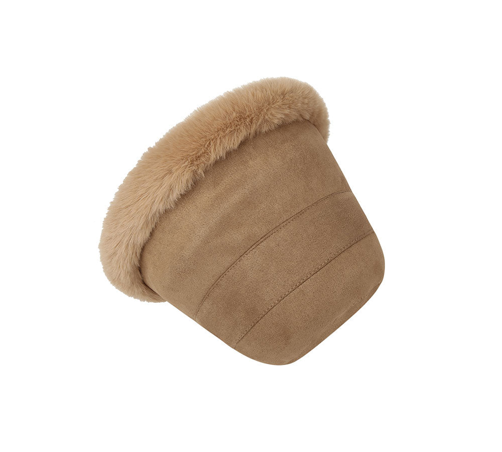 TARRAMARRA® Women's Suede Fluffy Warm Bucket Hat Winter Beanie for Outdoor Activities - Hiking, Camping, Travel & Fashion Accessory