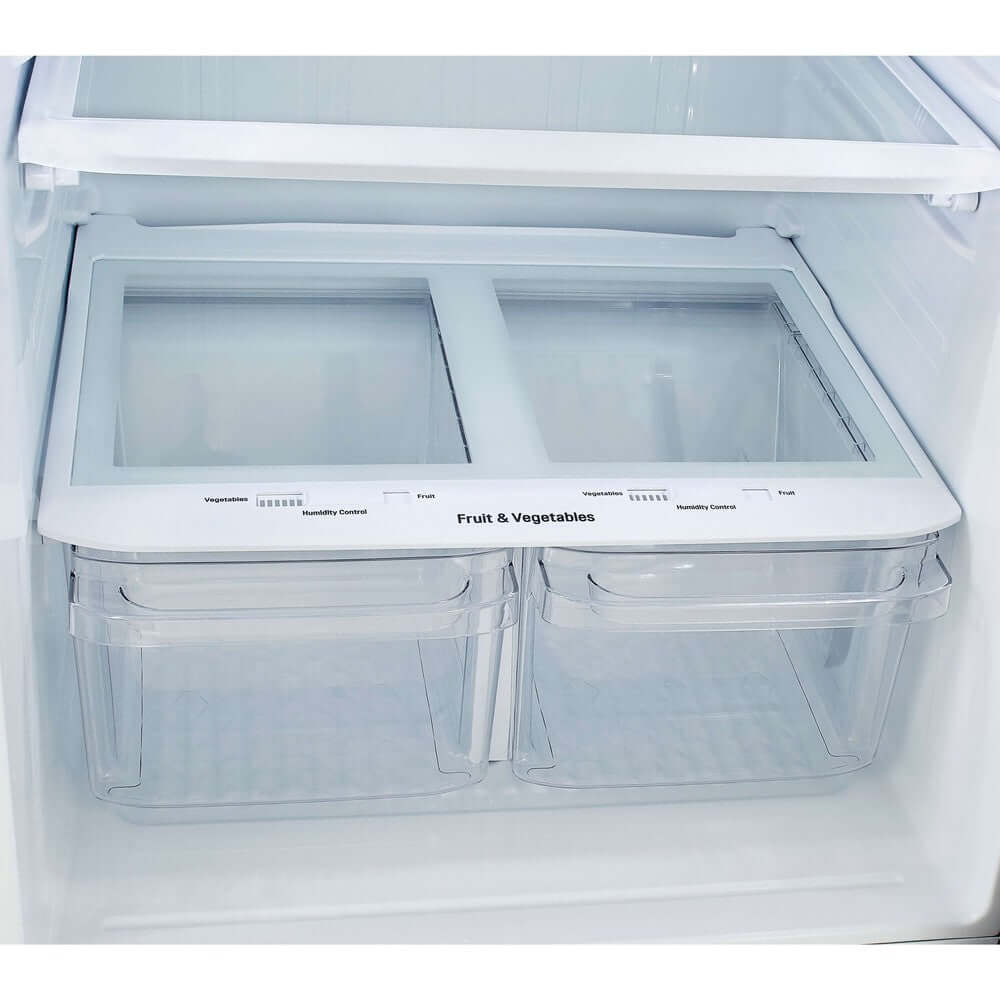 LG 20 Cu. Ft. Top Freezer Refrigerator in White - Energy Star Certified, 30 Inch Wide, Spacious Interior for Family Kitchen Storage (LTCS20020W) - Perfect for Apartments, Dorms & Small Kitchens