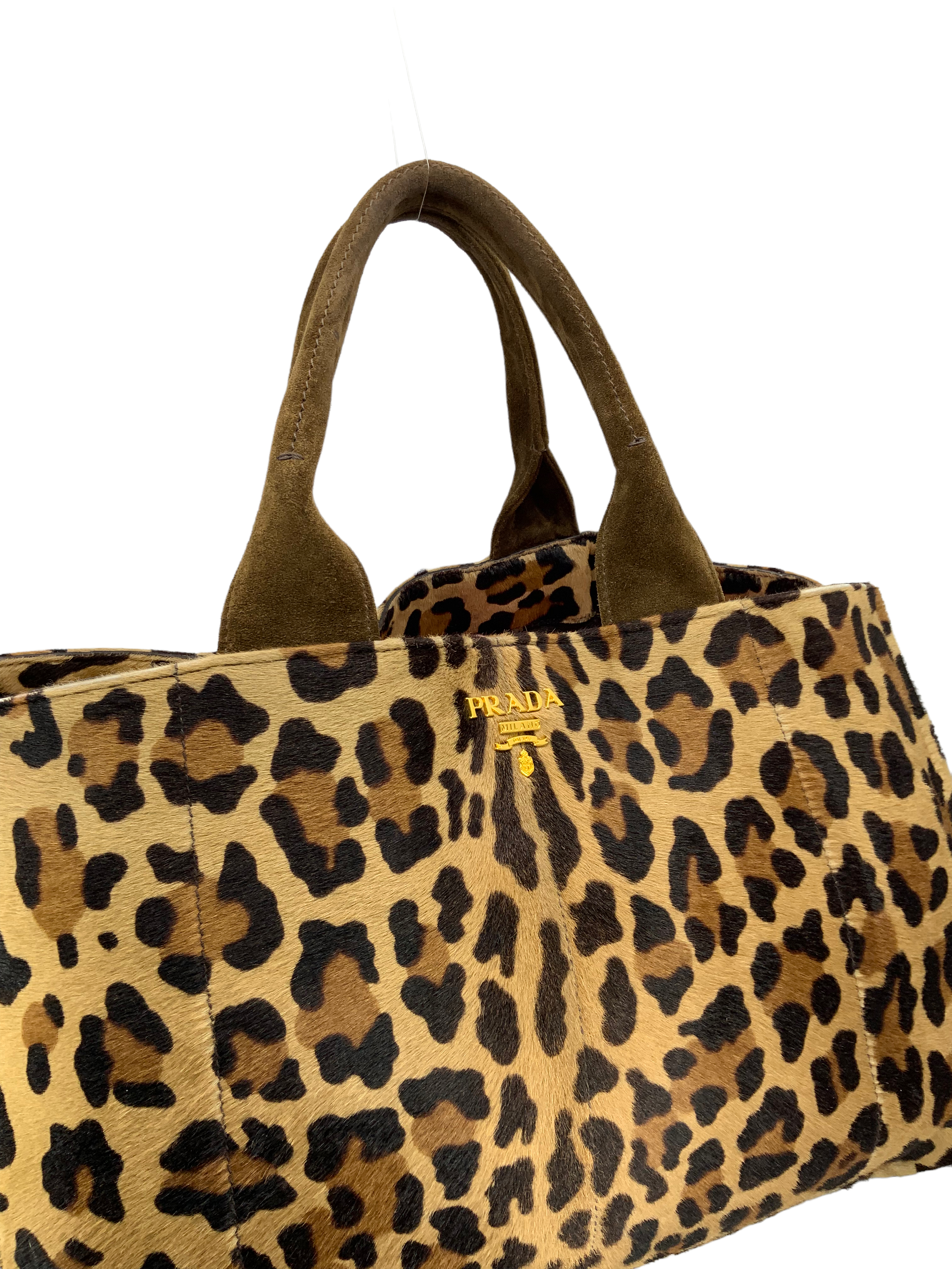 PRADA Cavallino Calf Hair Large Tote Bag for Women | Luxury Leather Handbag | Designer Shoulder Bag for Work, Travel & Everyday Use