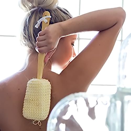Long Handle Back Scrubber Brush for Shower - Exfoliating Bath Brush for Men & Women - Ideal for Reaching Hard-to-Wash Areas & Sensitive Skin Care