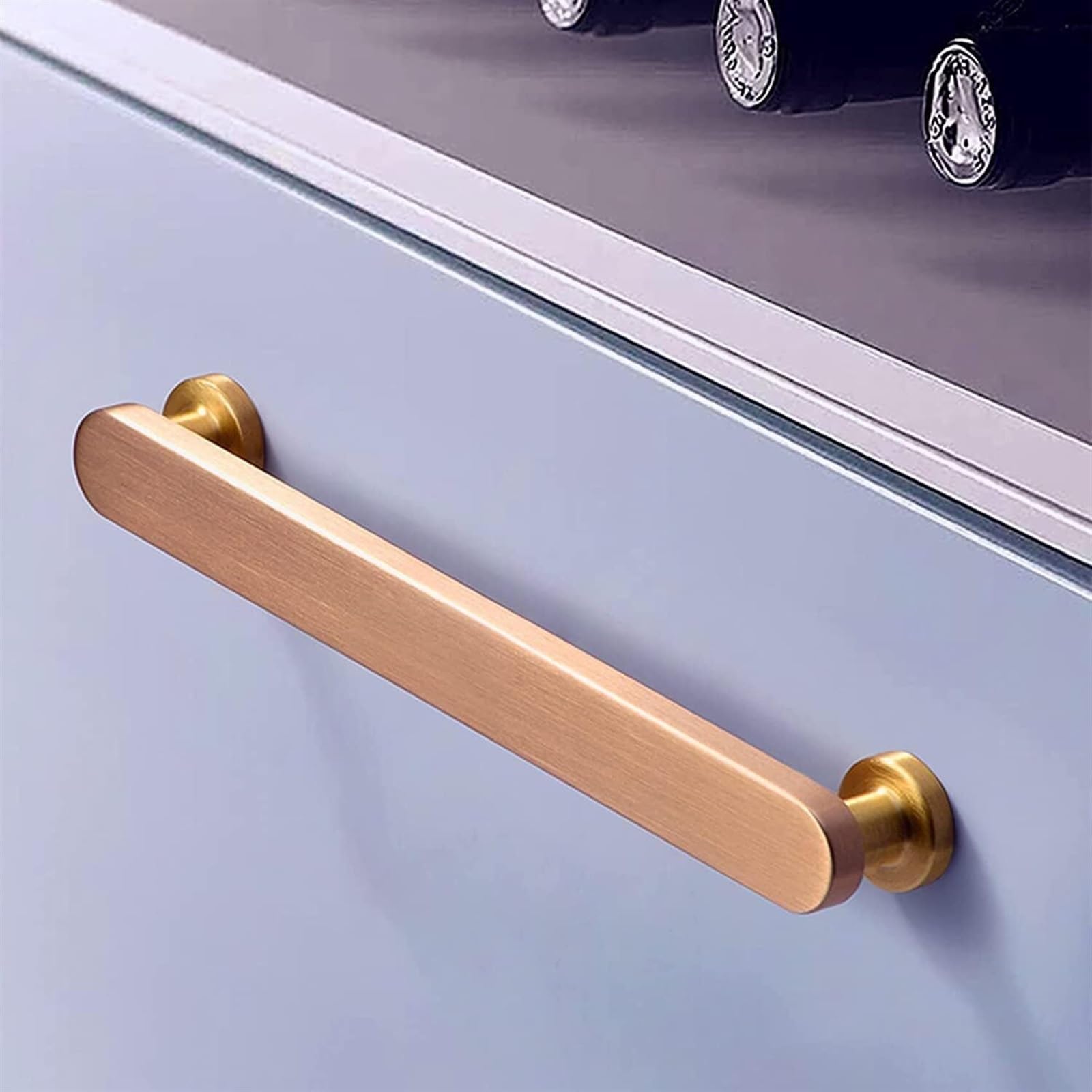 Vintage Solid Brass Cabinet Knobs and Drawer Pulls - 2 Pack Antique Furniture Handles with Screws for Kitchen, Dresser, Wardrobe & Bathroom - Durable Retro Hardware for Cabinets & Drawers