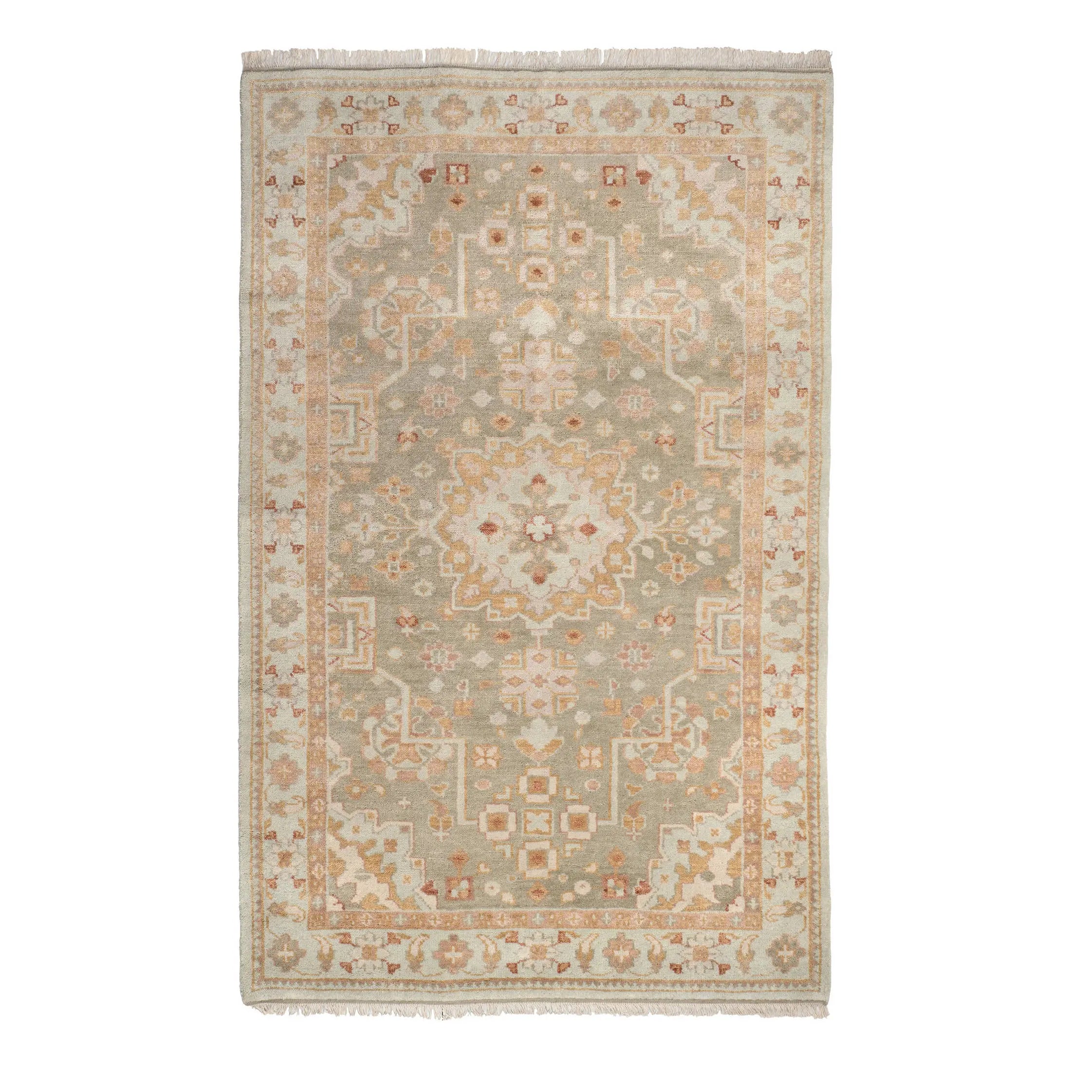 Dash & Albert Kendra Sky Hand Knotted Wool Rug - Soft & Durable 5'x8' Area Rug for Living Room, Bedroom & Nursery Decor