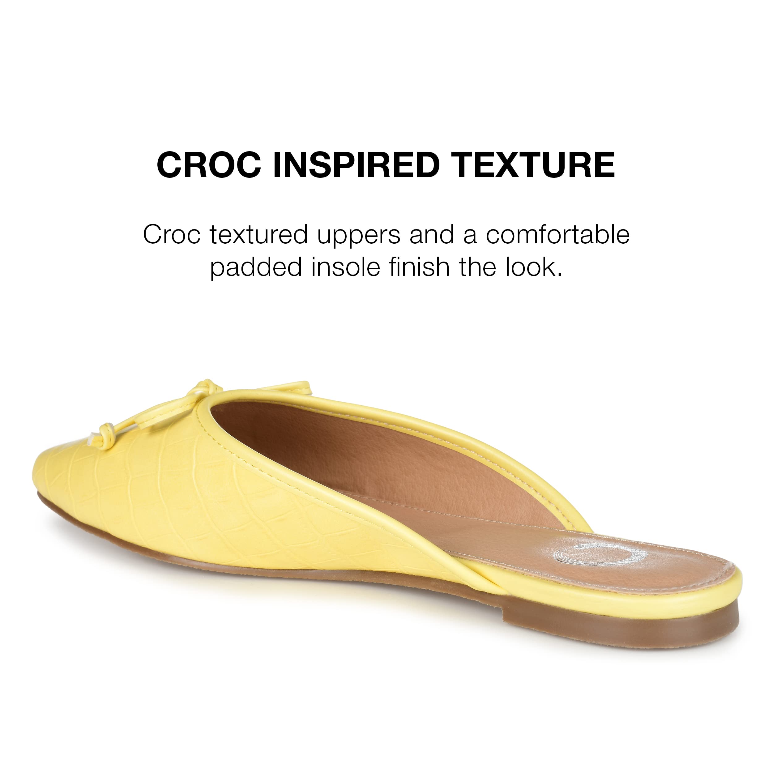 Journee Collection Women's Comfortable Ballet Flats - Lightweight Slip-On Shoes for Work, Travel & Everyday Wear
