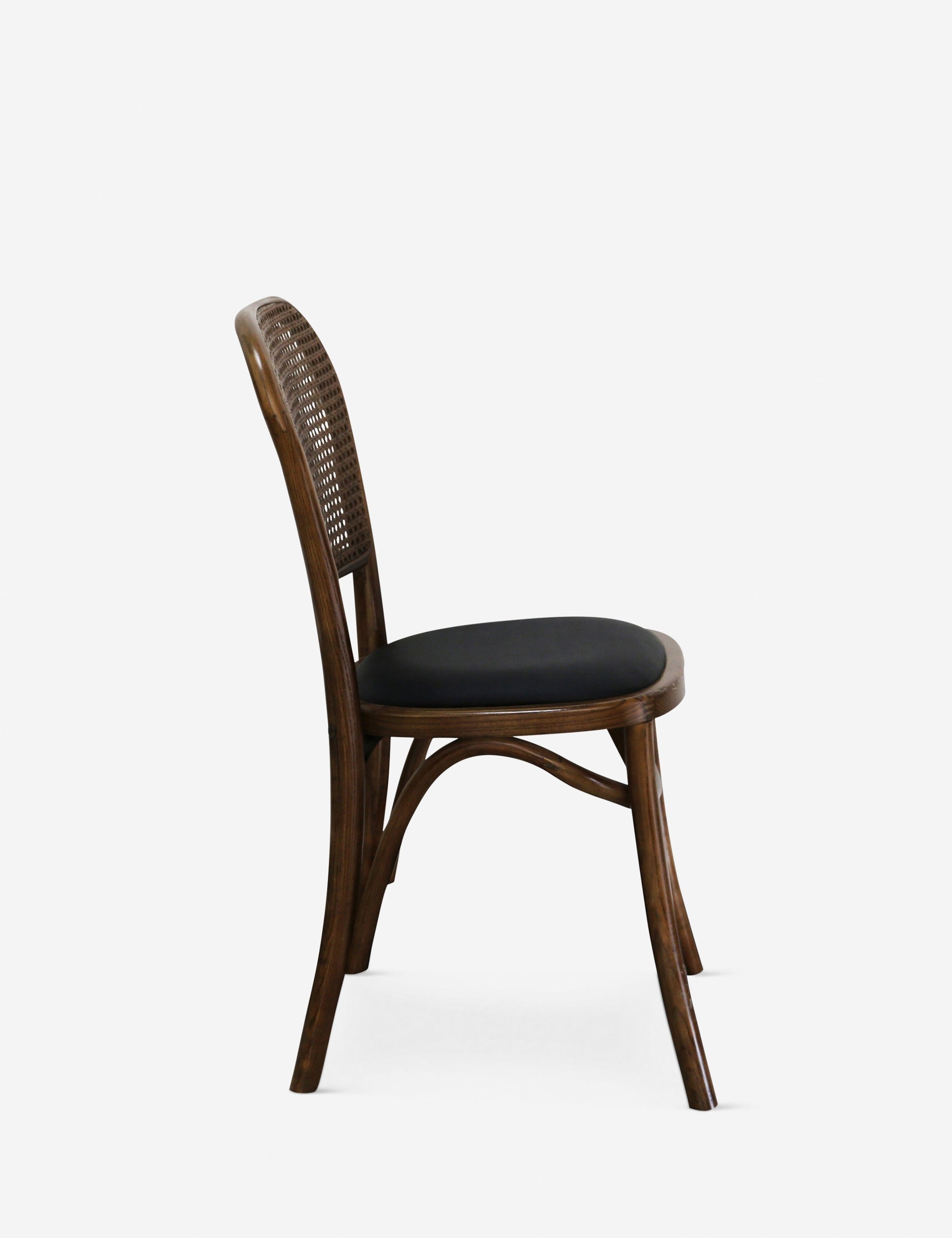 Brix Modern Dining Chairs Set of 2 - Mid Century Wooden Kitchen Chairs with Upholstered Seat - Perfect for Dining Room, Kitchen, and Breakfast Nook