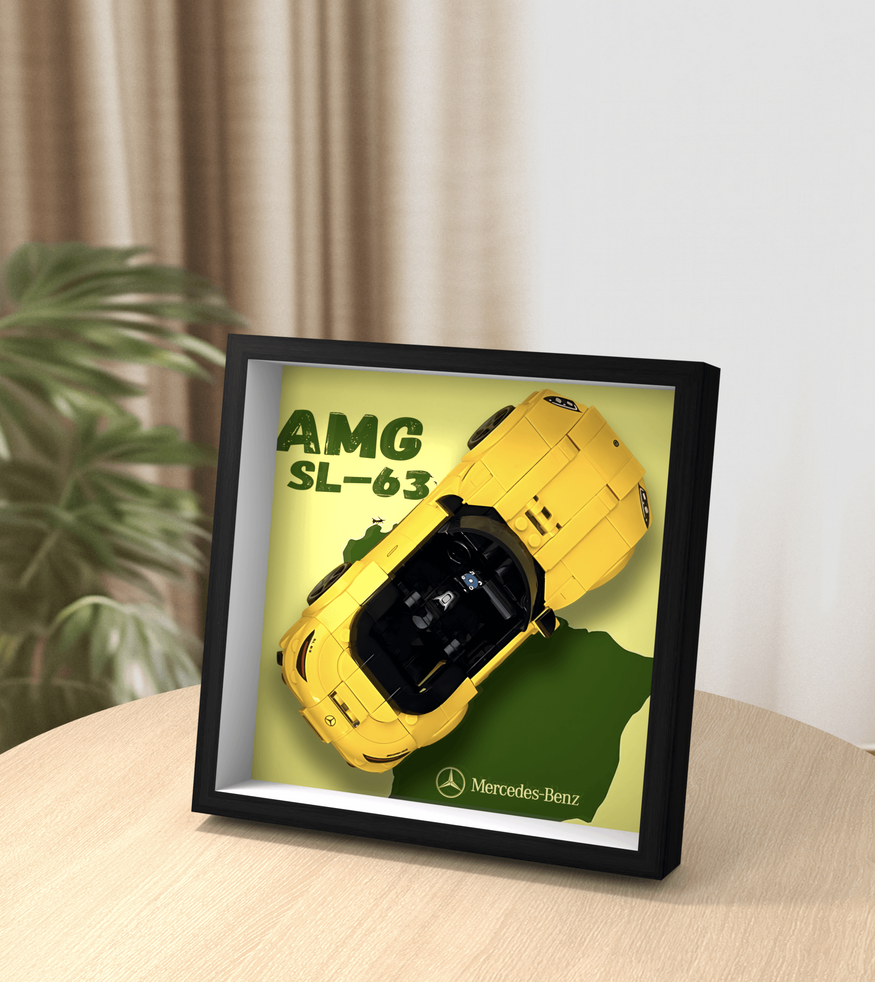 Lego Speed Champions Mercedes AMG SL 63 76924 Display Car Frame - Showcase Your Lego Model - Perfect for Home Decor, Office Display & Collector Showcases