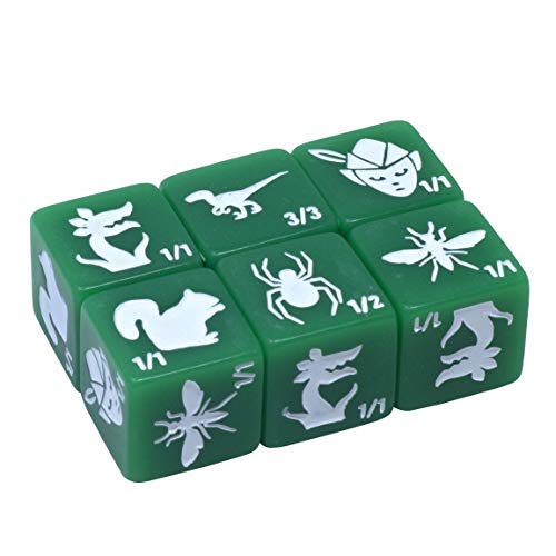 36 Token Dice Set - 6X of Each Color for Magic The Gathering, D&D, and Board Games - Perfect for Game Counters, Life Tracking, and RPG Accessories