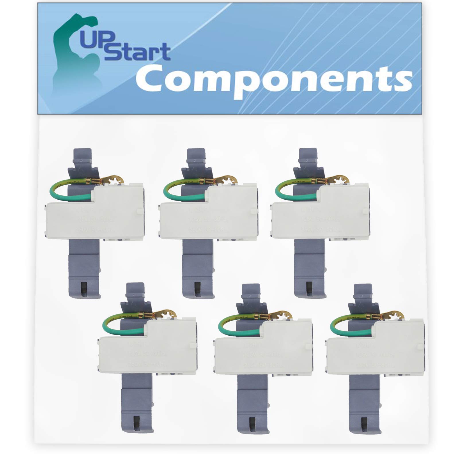 6-Pack Whirlpool Washer Lid Switch Replacement WP8318084 - Compatible with 3XLSQ7533JQ2 & WP8318084 Models - UpStart Components Brand - Perfect for DIY Washing Machine Repairs and Maintenance